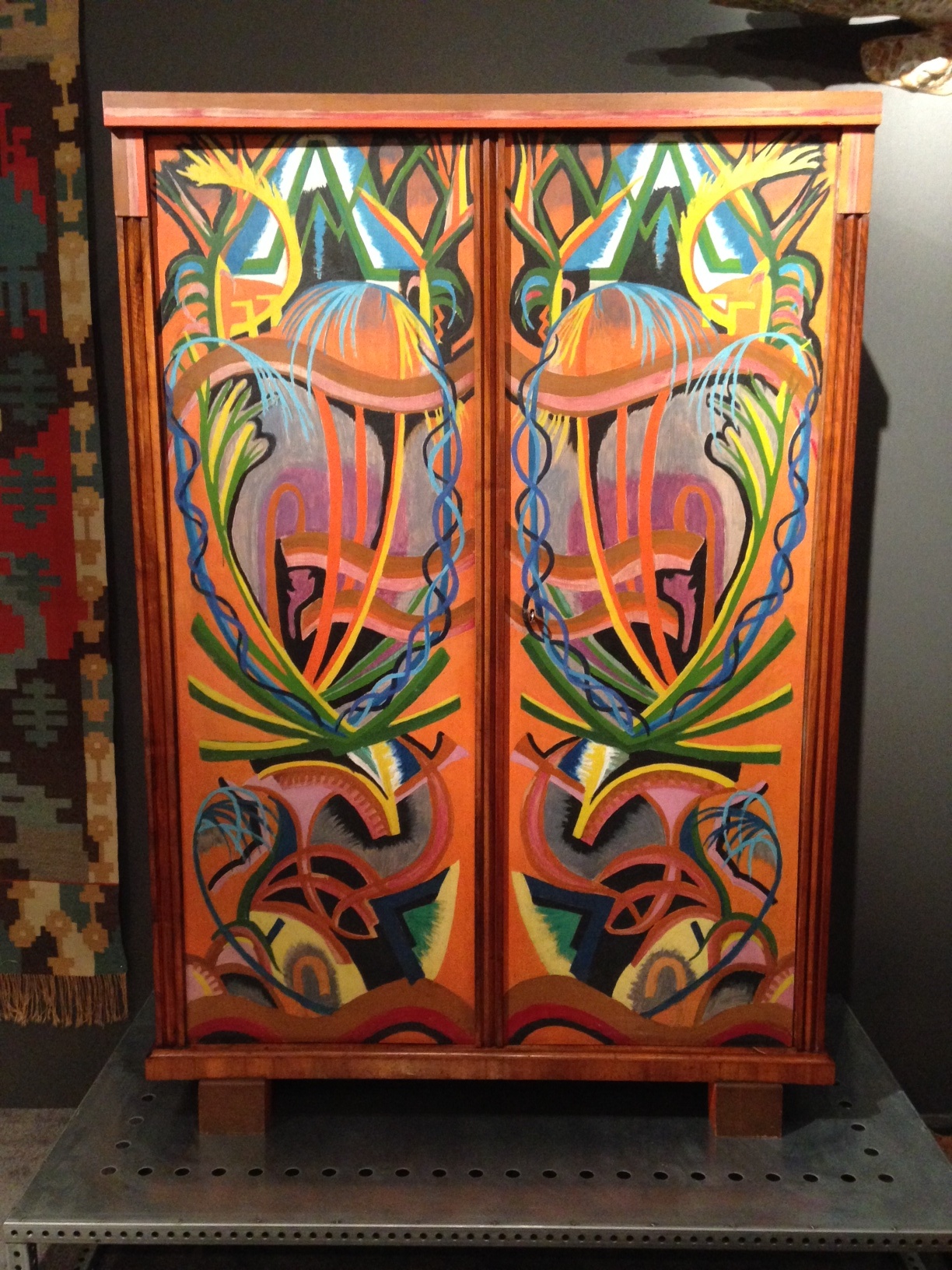 Artist Unknown, Russian, ca. 1910's. Hand-painted Cabinet. 
